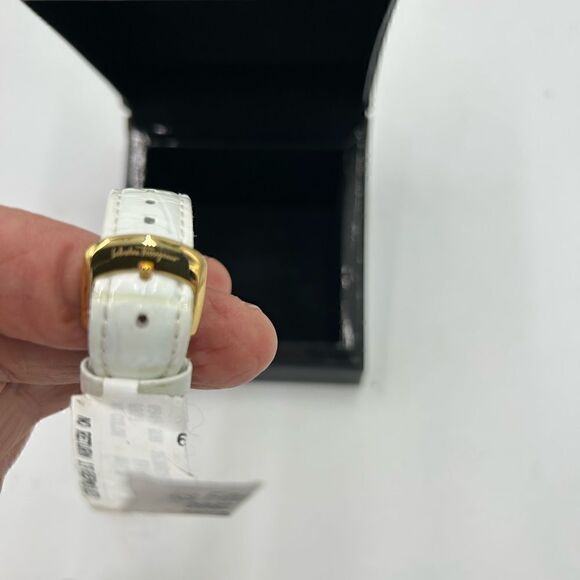 Women’s Salvatore Ferragamo, mother of pearl face watch, made in Italy